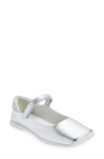 Jeffrey Campbell Coppelia Mary Jane Flat In Silver White
