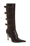 Jeffrey Campbell Corseted Boot In Brown Bronze