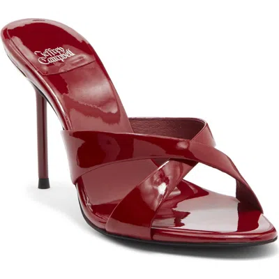 Jeffrey Campbell Crisscross Slide Sandal In Red