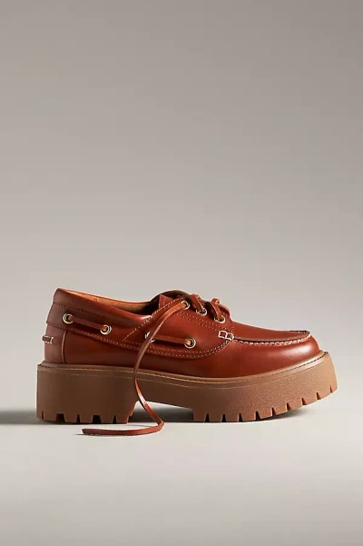 Jeffrey Campbell Crushed-t Lug Platform Boat Shoes In Yellow