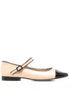 Jeffrey Campbell Curvet Ballerinas In Neutrals
