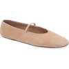 Jeffrey Campbell Dancerina Mary Jane Ballet Flat In Beige Suede