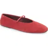 Jeffrey Campbell Dancerina Mary Jane Ballet Flat In Deep Rose Suede