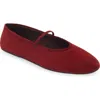 Jeffrey Campbell Dancerina Mary Jane Ballet Flat In Wine Suede