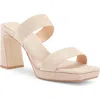 Jeffrey Campbell Danity Platform Slide Sandal In Beige Suede