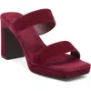 Jeffrey Campbell Danity Platform Slide Sandal In Burgundy