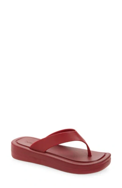 Jeffrey Campbell Darcie Flip Flop In Red