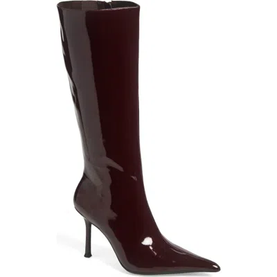 Jeffrey Campbell Darling Pointed Toe Boot In Wine Patent