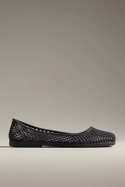 Jeffrey Campbell Day Off Jelly Ballet Flats In Black
