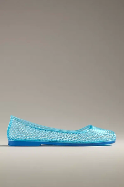 Jeffrey Campbell Day Off Jelly Ballet Flats In Blue