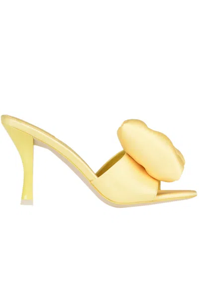 Jeffrey Campbell Deede Maxi Bow Mules In Yellow