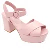 Jeffrey Campbell Determined Platform Heel In Dusty Pink Crinkle Patent