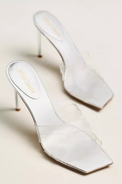 Jeffrey Campbell Dewdrop Square-toe Heeled Sandals In Silver