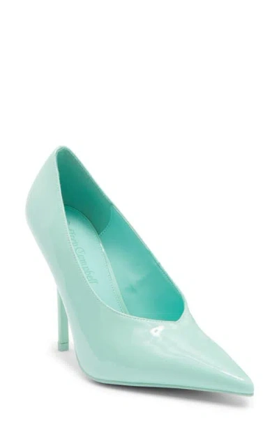 Jeffrey Campbell Diffuse Pointed Toe Pump In Mint Patent