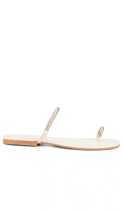 Jeffrey Campbell Discreet Sandal In Cream Silver