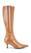 Jeffrey Campbell Distant-hi Boot In Tan Patent