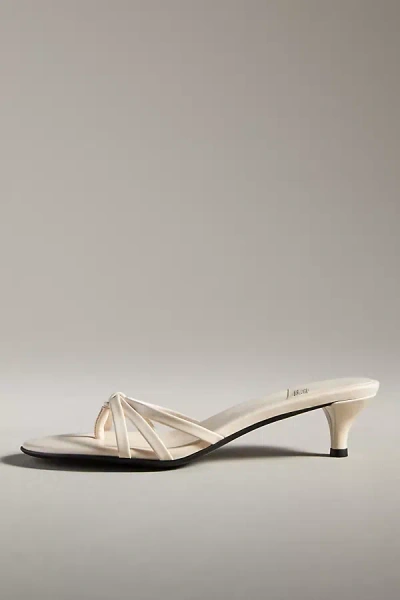 Jeffrey Campbell Doretta Kitten Heels In Metallic Silver