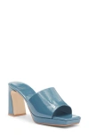 Jeffrey Campbell Dress Code Sandal In Dusty Blue Patent