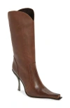 Jeffrey Campbell Dulcimer Pointed Toe Boot In Brown