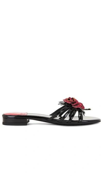 Jeffrey Campbell Enchanted Sandal In Black Patent Red