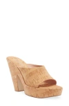 Jeffrey Campbell Enriched Platform Slide Sandal In Cork