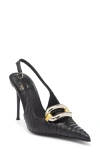 Jeffrey Campbell Enterprise Pointed Toe Slingback Pump In Black