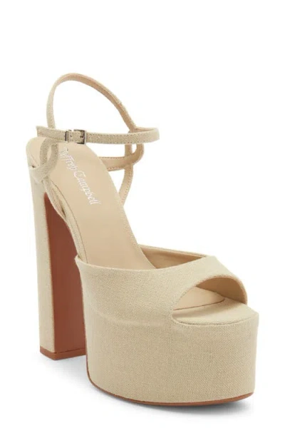 Jeffrey Campbell Ever Last Ankle Strap Platform Sandal In Metallic