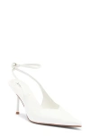 Jeffrey Campbell Executive Ankle Strap Pointed Toe Slingback Pump