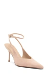 Jeffrey Campbell Executive Ankle Strap Pointed Toe Slingback Pump In Pink