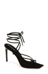 Jeffrey Campbell Faery Ankle Wrap Sandal In Black