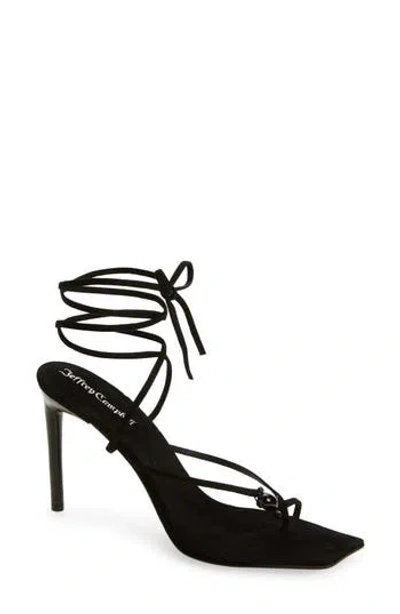 Jeffrey Campbell Faery Ankle Wrap Sandal In Black