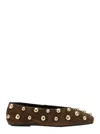 Jeffrey Campbell Studded Suede Ballet Flats In Multi