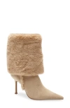 Jeffrey Campbell Fennec Faux Fur Cuff Bootie In Brown