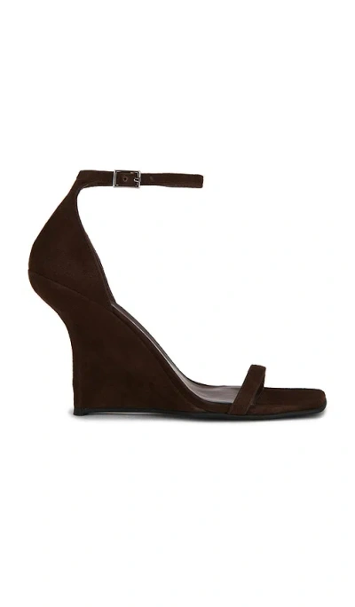 Jeffrey Campbell Fermi Wedge Sandal In Burgundy