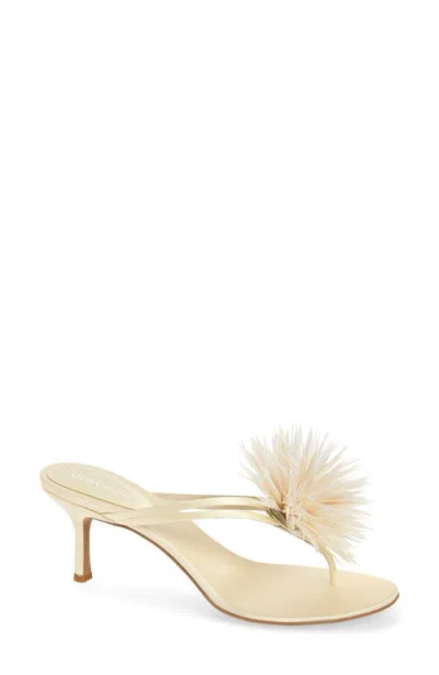 Jeffrey Campbell Firework Feather Sandal In Neutral