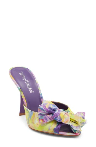 Jeffrey Campbell First Kiss Peep Toe Slide Sandal In Multi