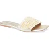 Jeffrey Campbell Fishy Slide Sandal In Cream Gold Combo