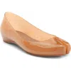 Jeffrey Campbell Fixed Split Toe Jelly Flat In Orange