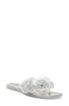 Jeffrey Campbell Fleuris Jelly Flip Flop In Clear Glitter