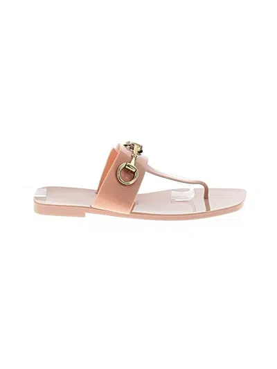 Pre-owned Jeffrey Campbell Flip Flops In Tan