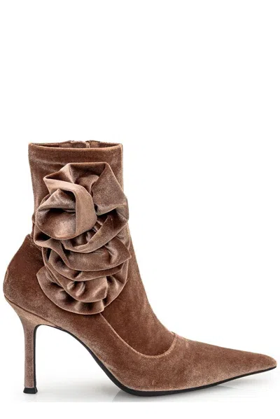 Jeffrey Campbell Stivaletto Florette Boots In Brown