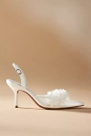 Jeffrey Campbell Floral Mesh Heels In White