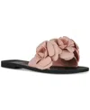 Jeffrey Campbell Floralee Floral Jelly Slide Sandals In Beige Matte,black Matte