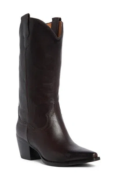 Jeffrey Campbell Floured Western Boot In Brown