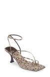 Jeffrey Campbell Fluxx Sandal In Beige Brown Snake