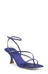 Jeffrey Campbell Fluxx Sandal In Navy Satin