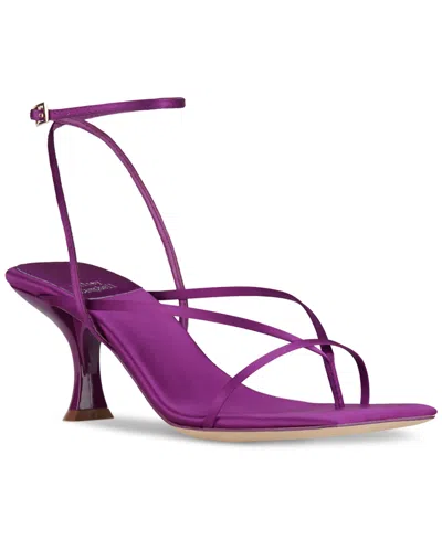 Jeffrey Campbell Fluxx Strappy Dress Sandals In Purple Satin