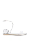 Jeffrey Campbell Foretell Sandals In Silver Clear