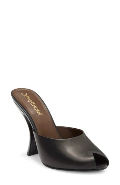 Jeffrey Campbell Fresa Peep Toe Sandal In Black