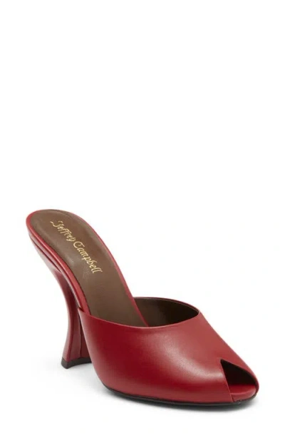 Jeffrey Campbell Fresa Peep Toe Sandal In Red